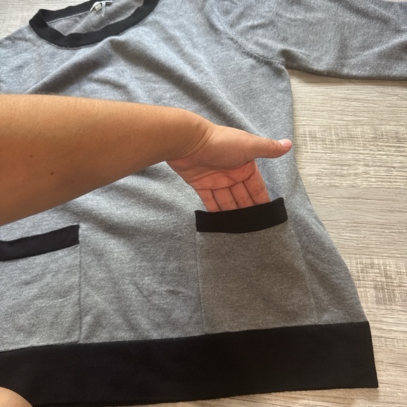 Vila  milano Women's Gray and Black Sweatshirt size L - Picture 7 of 8